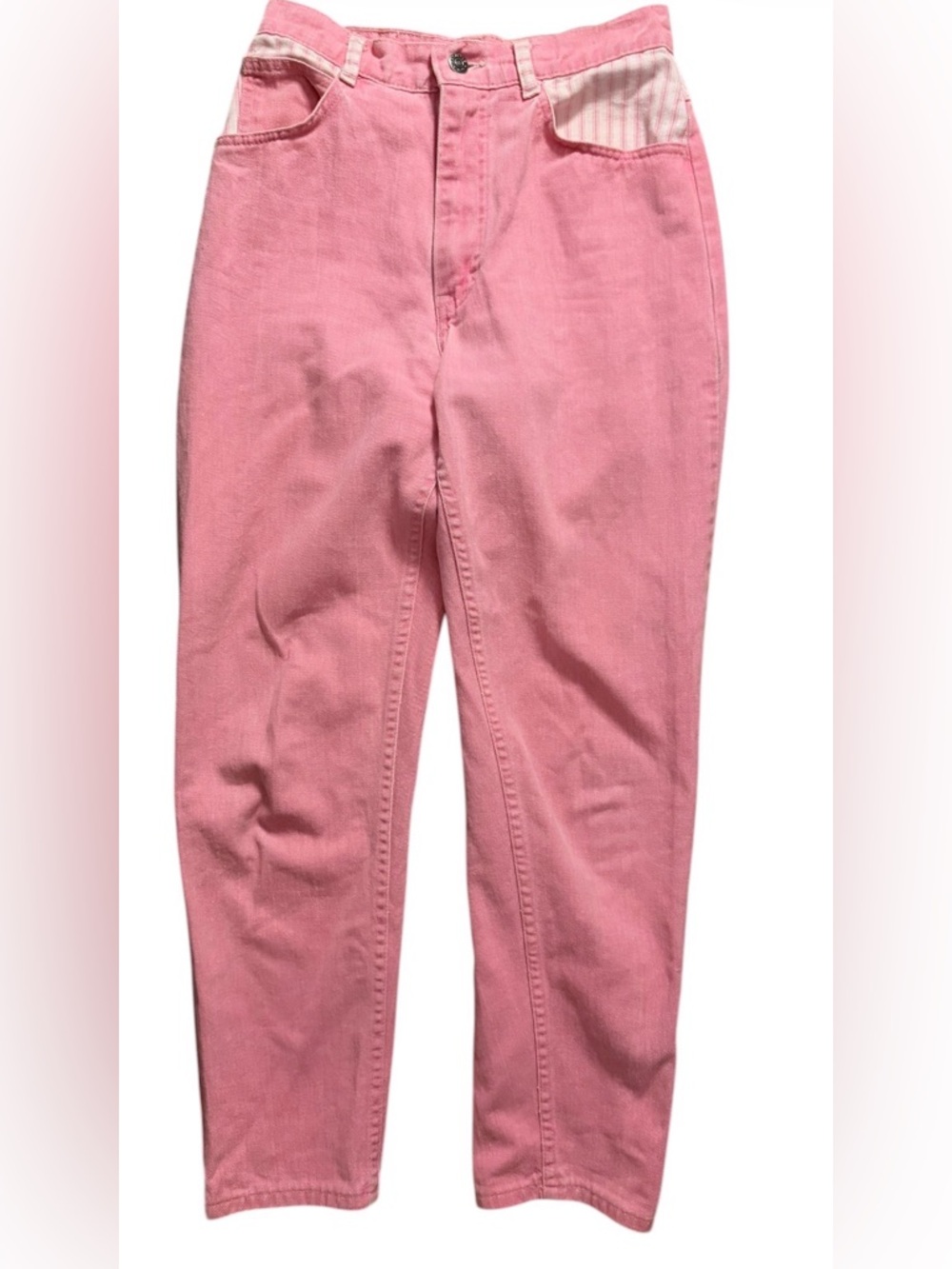 vintage no excuses jeans‎ Pink Striped Size 7 Ankle